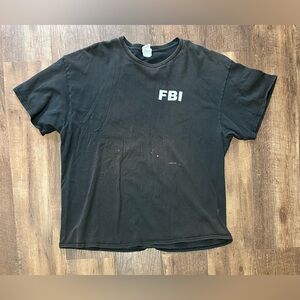 Authentic vintage FBI T shirt grunge aged men’s large